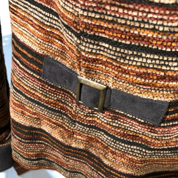 R & K Original Blazer Womens 10P Button Down Jacket Brown Tan Red Striped Career - Picture 4 of 12